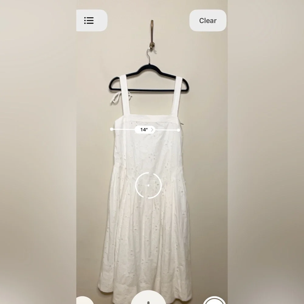 Free People White Eyelet Midi Dress